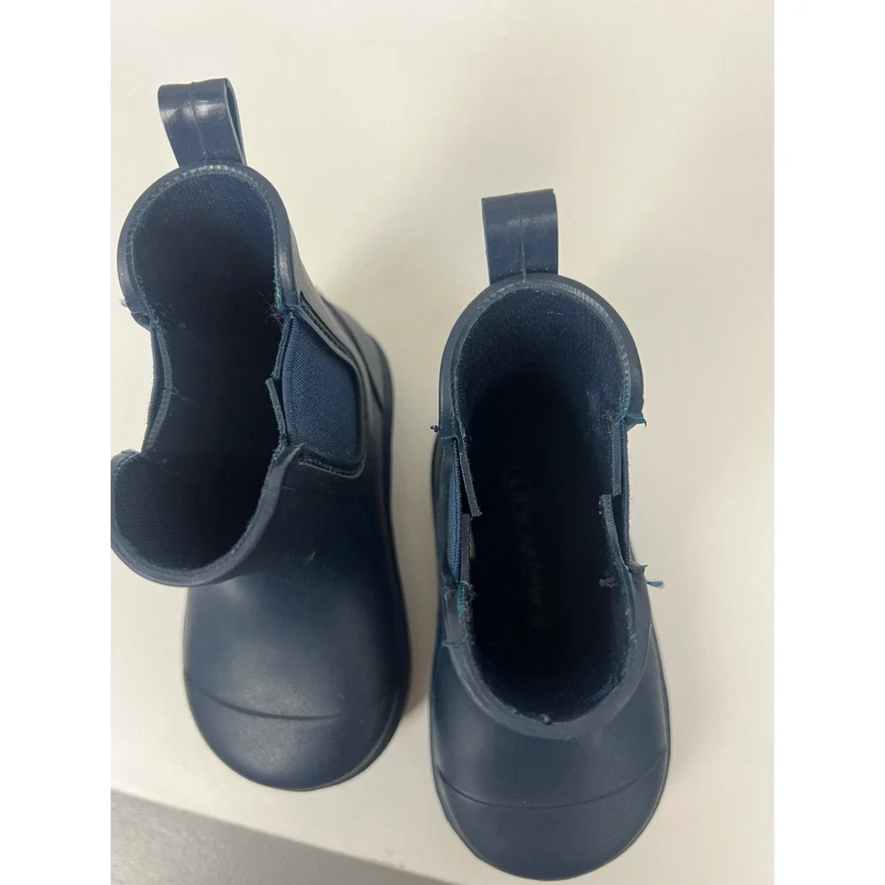 Bearpaw Toddler Navy Blue Rubber Rain Boots Waterproof Chelsea Size 4